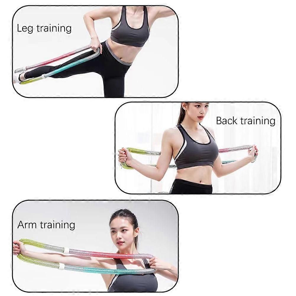 Foldable Weighted PVC Hula Hoop for Kids, Low Impact Sports Training Home Gym Exercise Workout Equipment Violet Pink