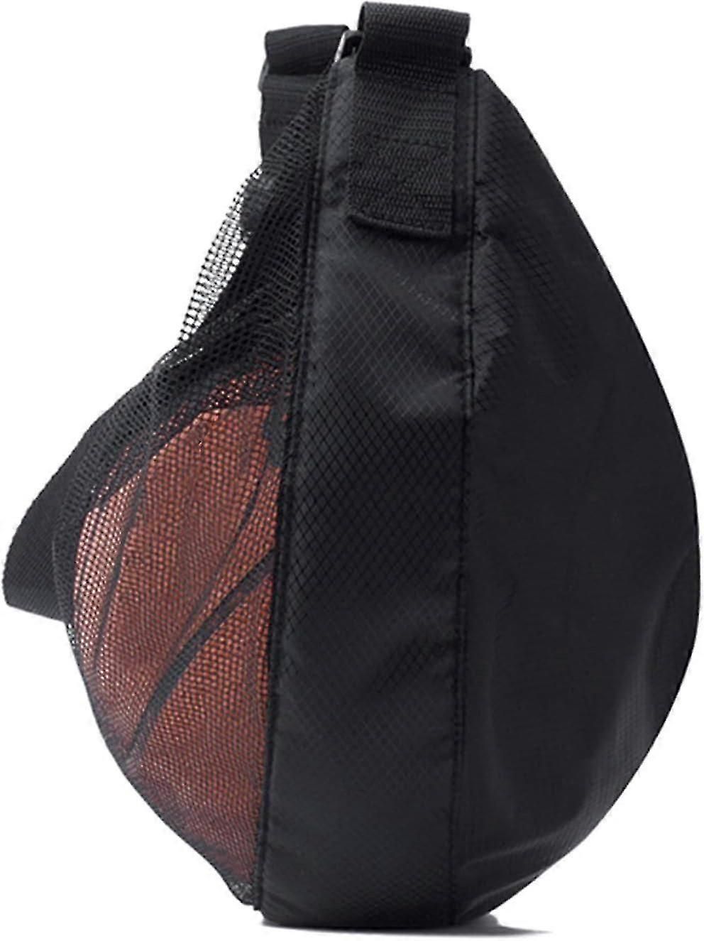 Sports Equipment Bag with Zipper for Volleyball, Football, Basketball - Adjustable Mesh Bag for Sports Gear - Green