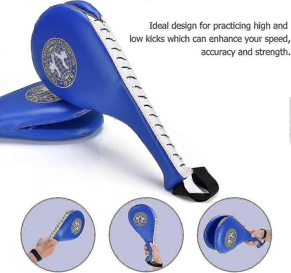 1Pc Target Taekwondo Pad Double Paddles Strike Racket For Tae Boxing Karate Training - Black