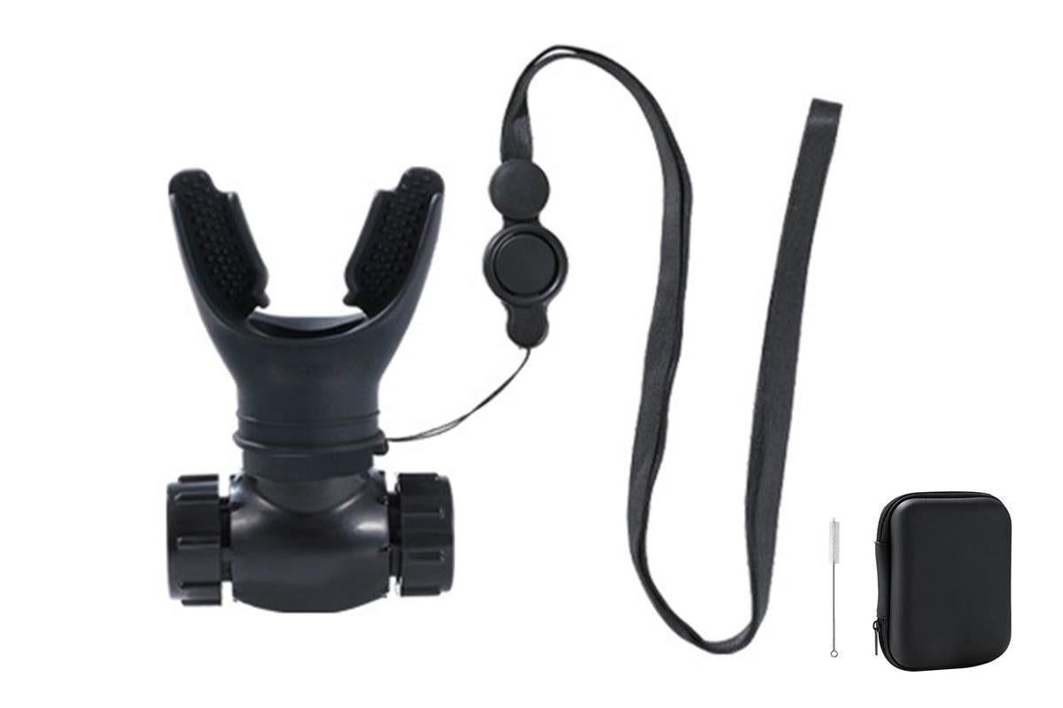 Respiratory Trainer Compact Lung Exercise Device Breathing Trainer -Black