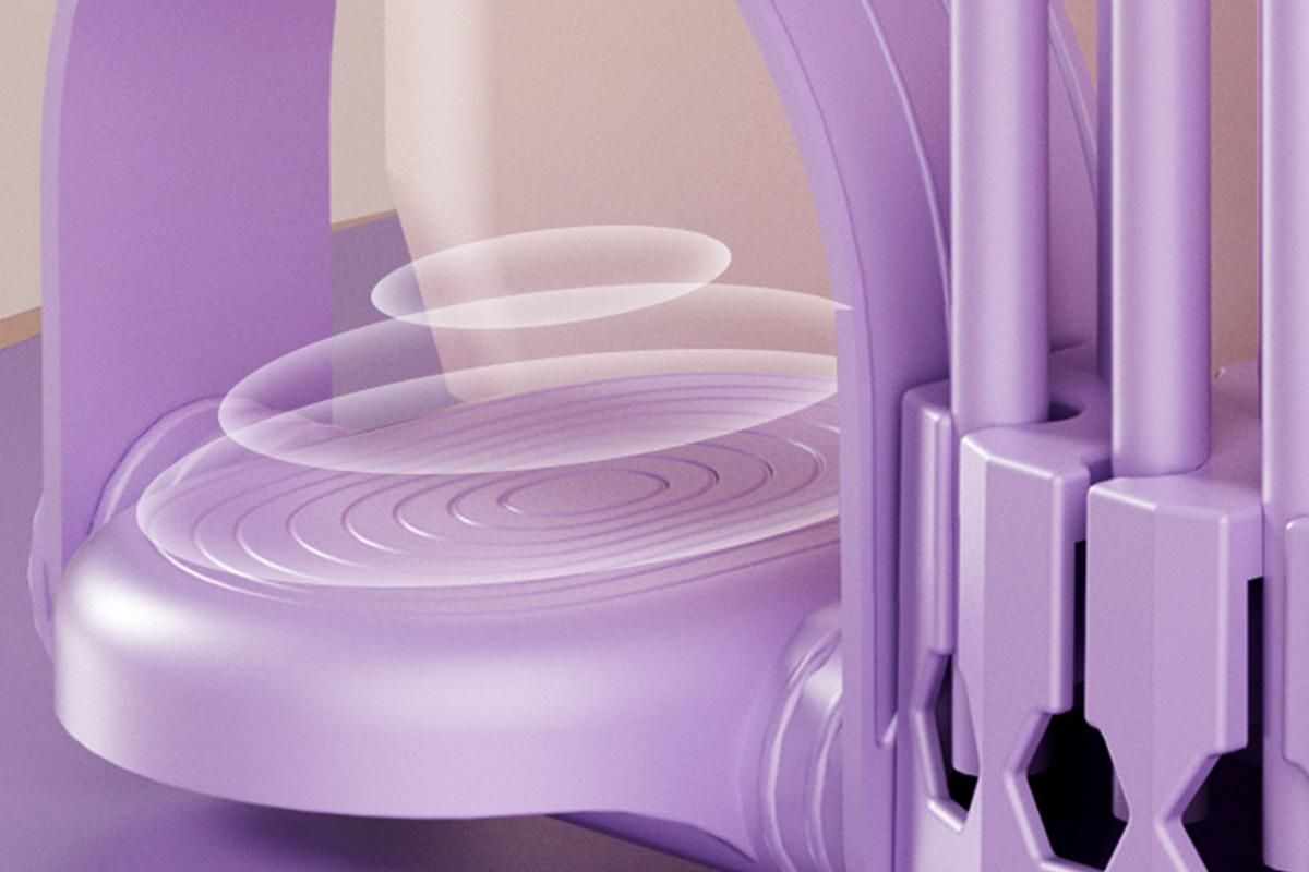 Pedal Resistance Band with Handles Adjustable Detachable Multifunction Pedal Resistance Band for Abs Arms Waist Legs Home Fitness - Purple