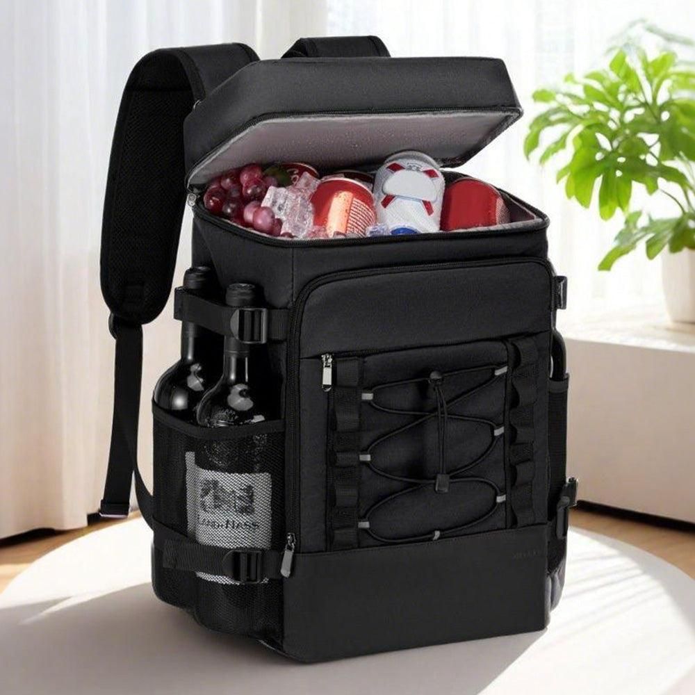 25L Insulated Cooler Backpack Freshness Preservation Backpack - Black