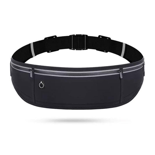 Running Belt Waist Pack Ultra Light Water Resistant Fitness Belt Waist Bag Black