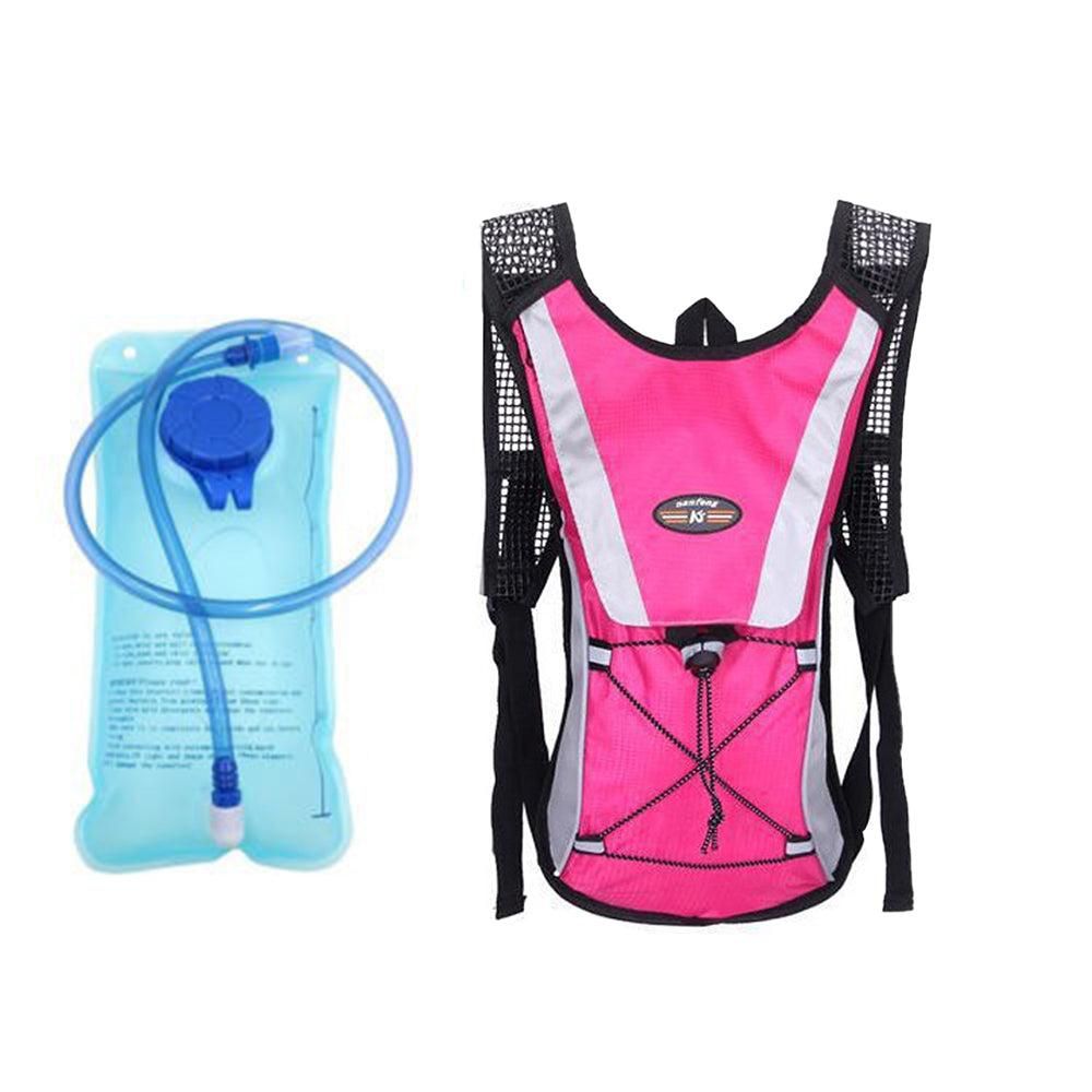 Hydration Backpack Pack with 2L Water Bladder Water Rucksack Backpack for Hiking Running Biking Red