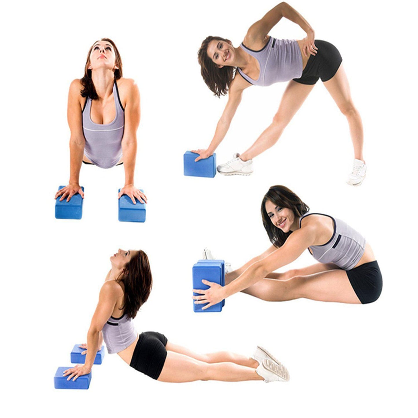 5 Pcs Yoga Pliates Set Workout Kit Professional Exercise Essentials - Purple