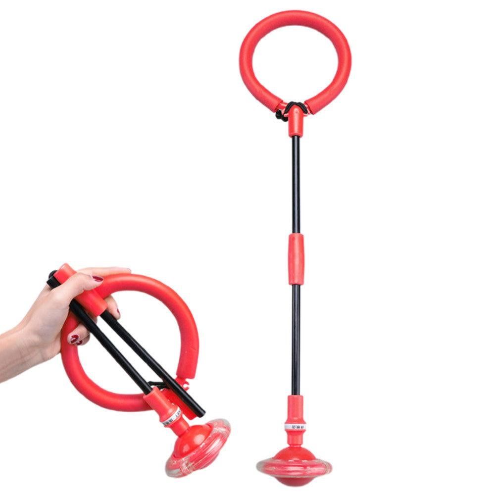 Foldable Skip Ball for Colorful Flashing Wheel Skip Ball Game Fitness Toys Blue