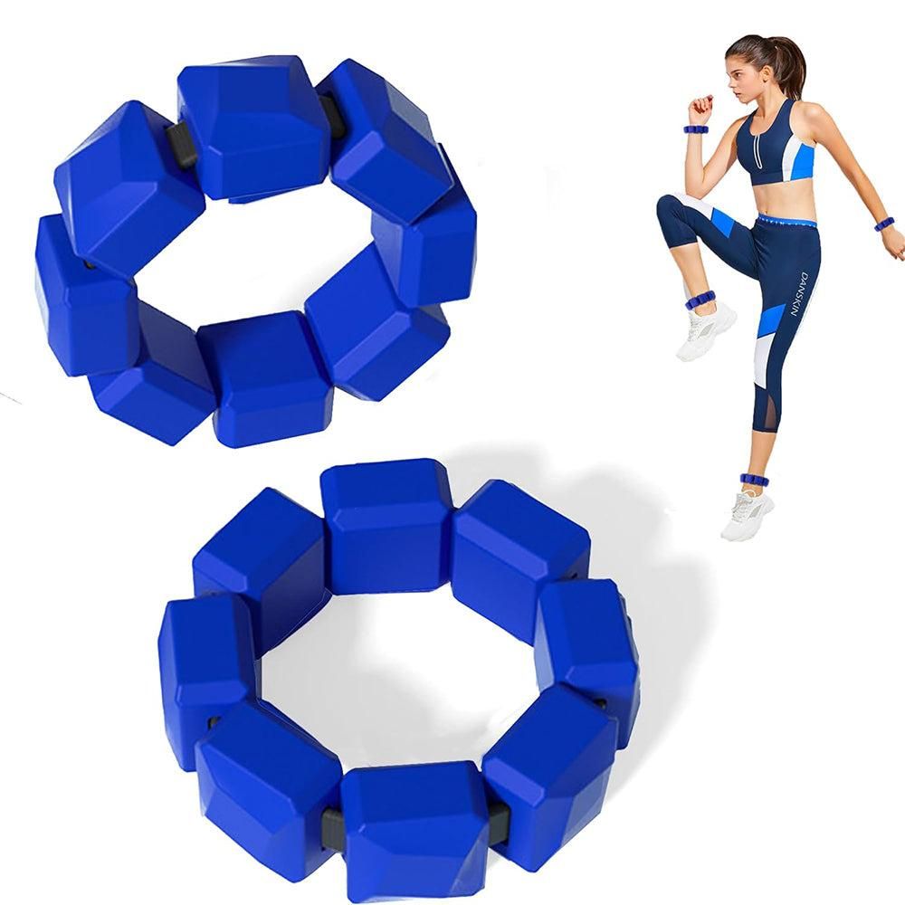 Pair of Silicone Wrist Ankle Weights Unisex Strength Training Set for Walking Running Gym Green
