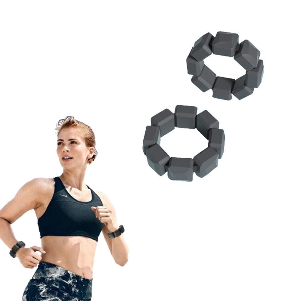 Pair of Silicone Wrist Ankle Weights Unisex Strength Training Set for Walking Running Gym Green