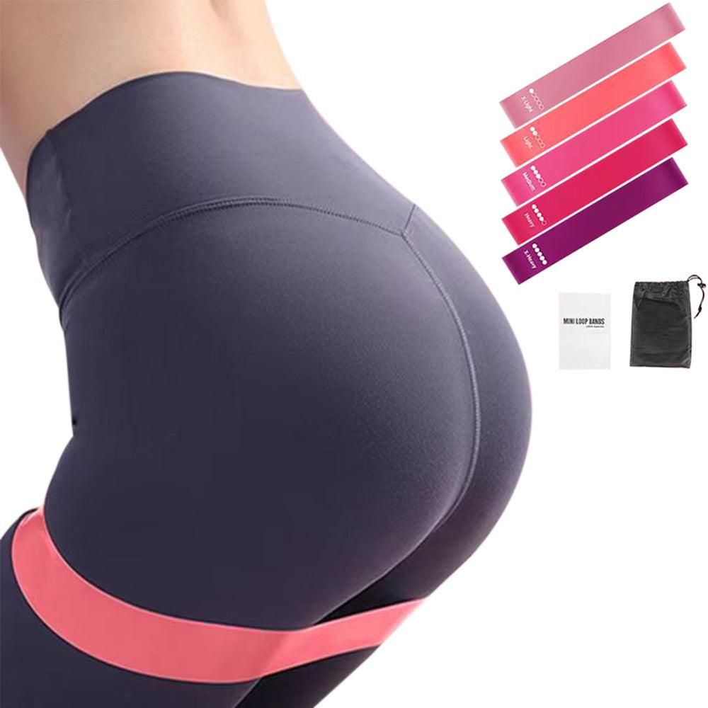 TPE Resistance Loop Exercise Bands for Fitness Strength Training Yoga and Home Gym Pink