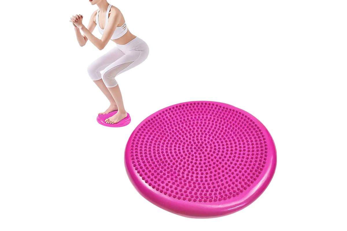 Yoga Training Mat Exercise Balance Stability Cushion Yoga Training Accessories Rose Red