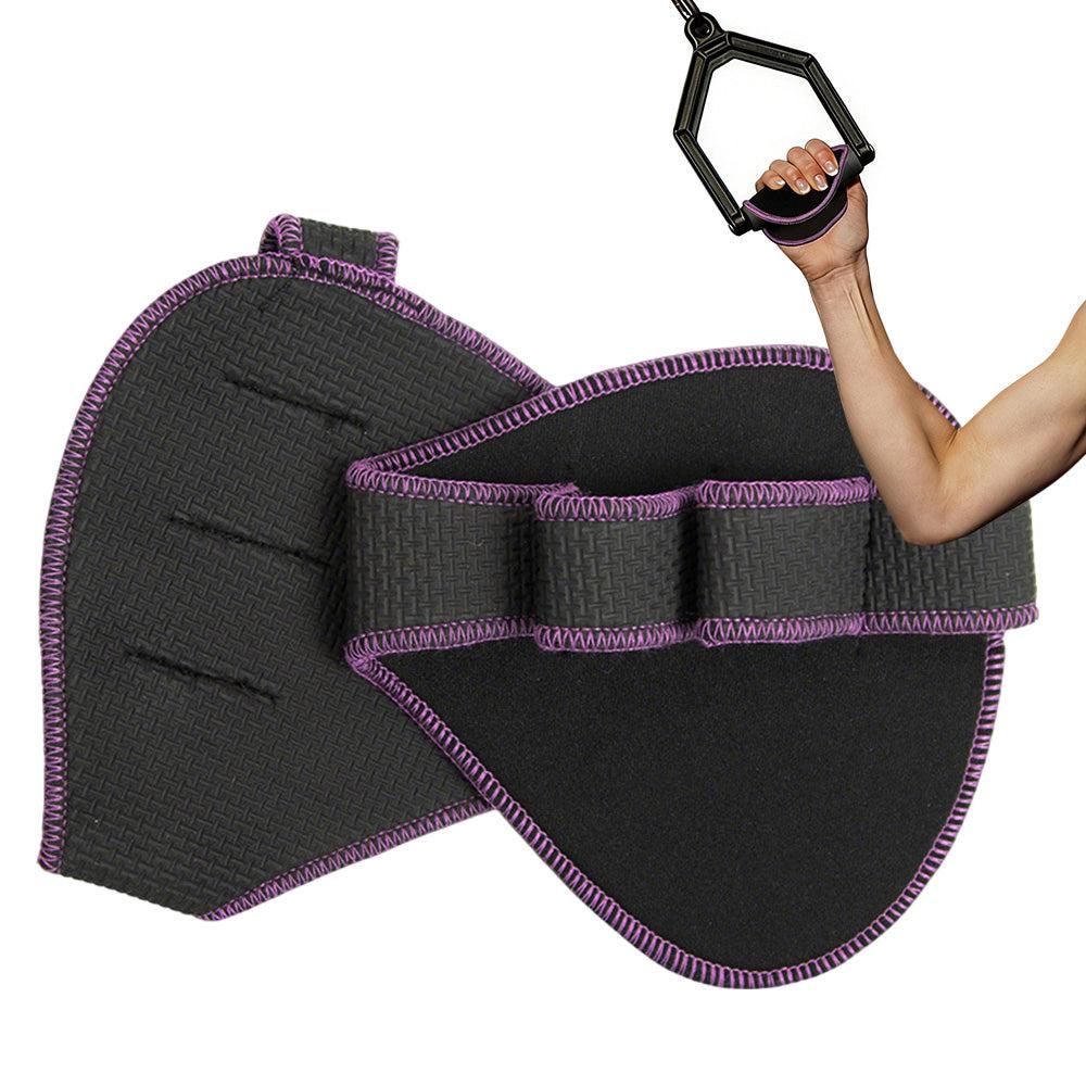 Four-Finger Gym Palm Grip Gloves Non-Slip Weight Lifting Gloves for Men & Women Purple