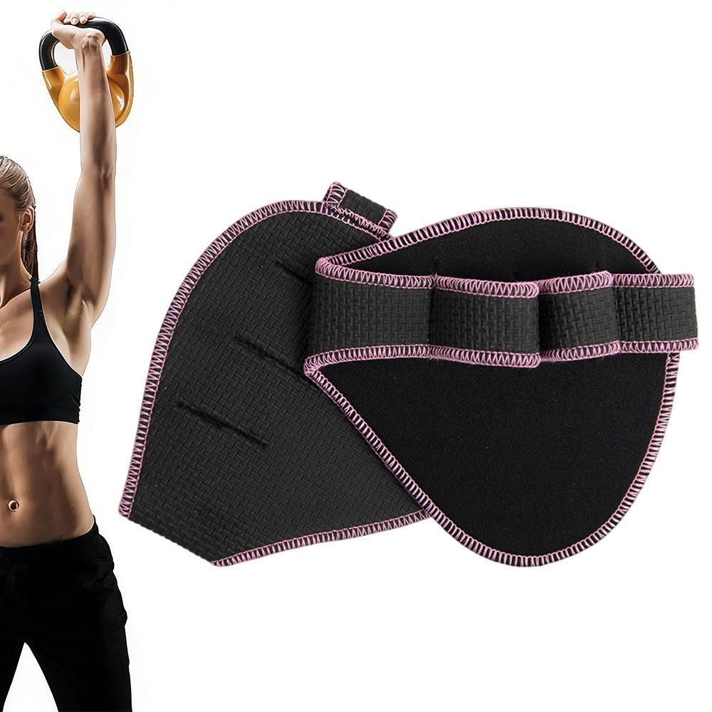 Four-Finger Gym Palm Grip Gloves Non-Slip Weight Lifting Gloves for Men & Women Pink