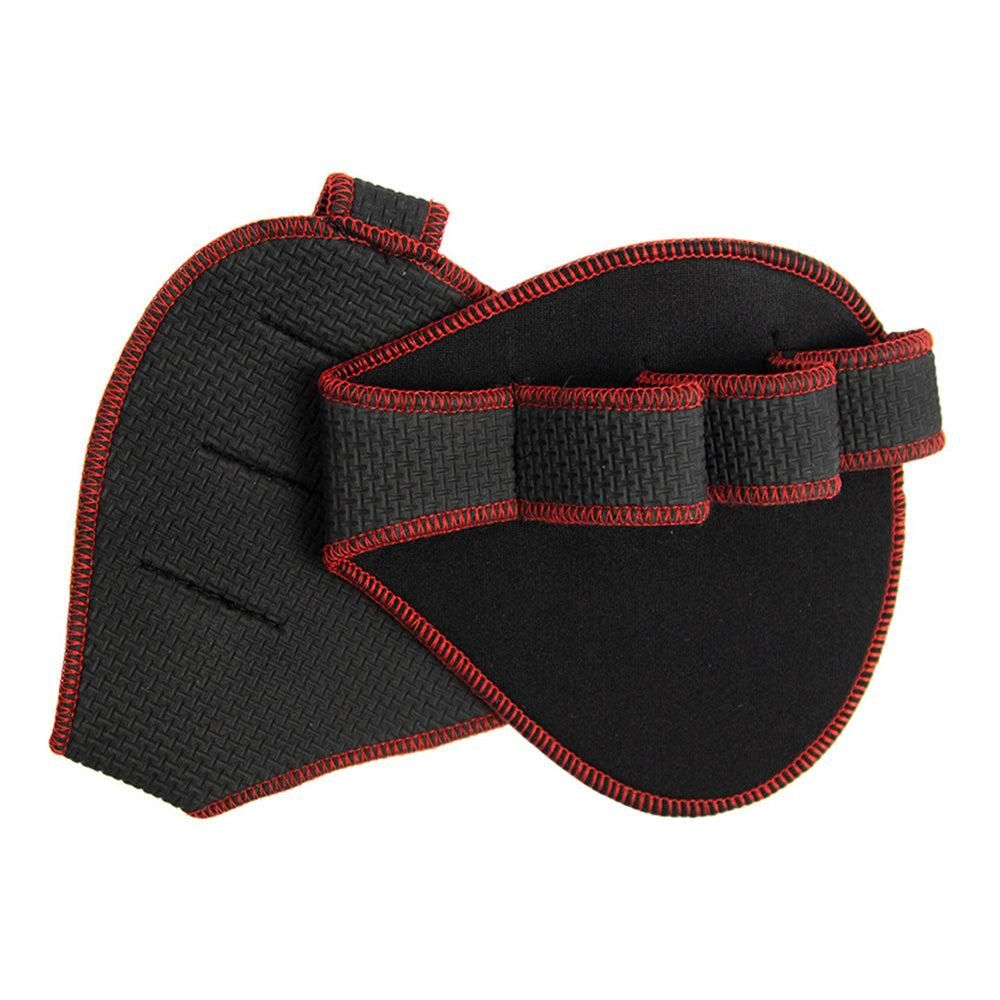 Four-Finger Gym Palm Grip Gloves Non-Slip Weight Lifting Gloves for Men & Women Red
