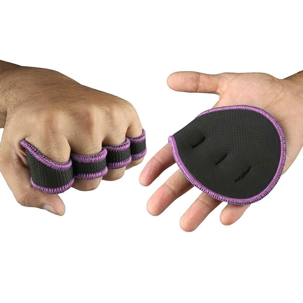 Four-Finger Gym Palm Grip Gloves Non-Slip Weight Lifting Gloves for Men & Women Red