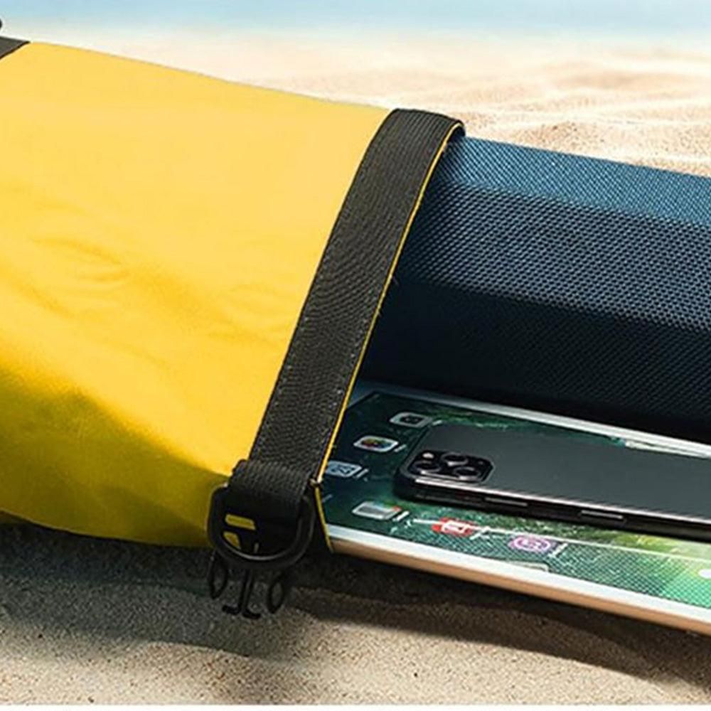Roll-Top Backpack Dry Bag with Handle for Fishing Boating and Camping Yellow - S