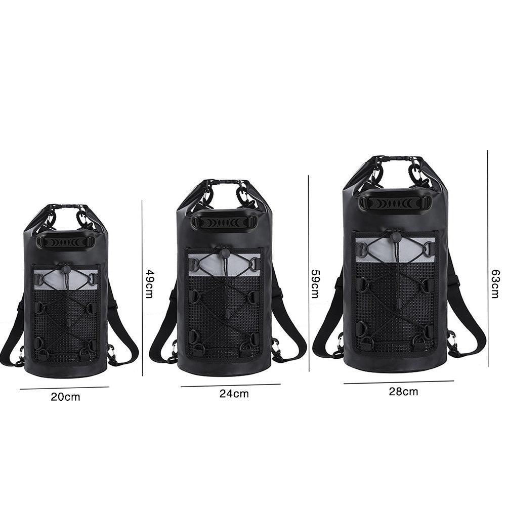 Roll-Top Backpack Dry Bag with Handle for Fishing Boating and Camping Black - M