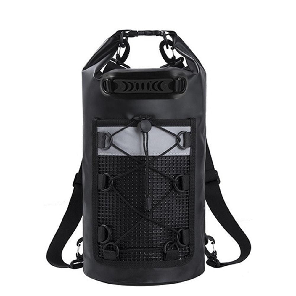 Roll-Top Backpack Dry Bag with Handle for Fishing Boating and Camping Black - M
