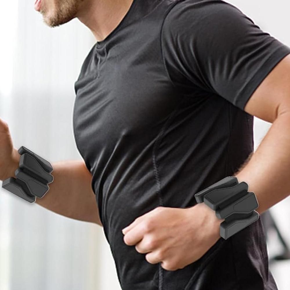 Weighted Silicone Wrist Bands Adjustable for Exercise Fitness & Strength Black