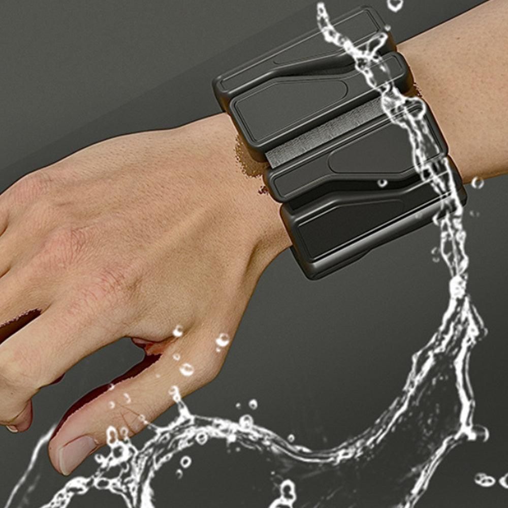 Weighted Silicone Wrist Bands Adjustable for Exercise Fitness & Strength Black