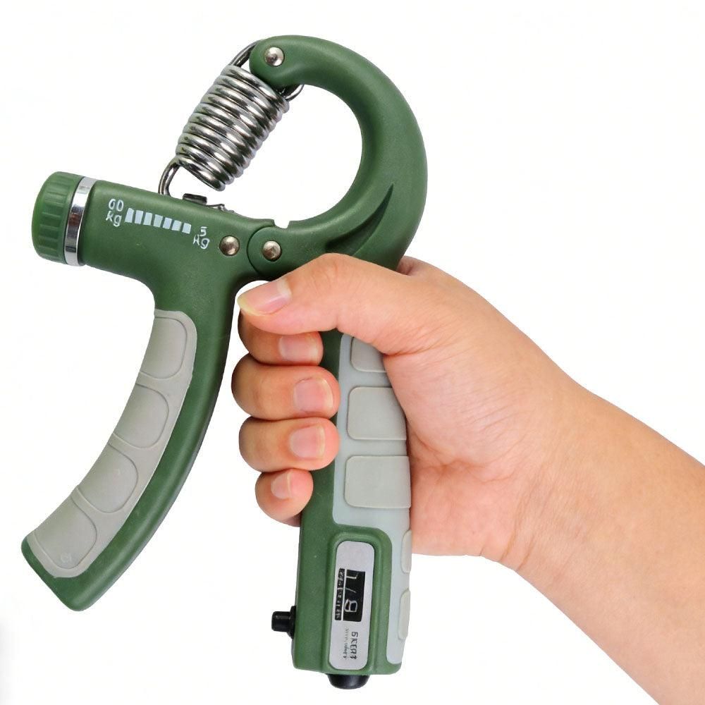 2PCS Adjustable Hand Grip Strengthener with Built-In Counter for Finger and Forearm Training Green