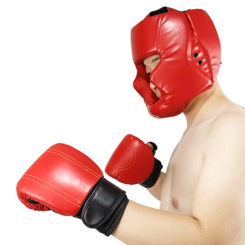 Kickboxing Head Gear for Adults/ MMA Training Spng Maal Arts Boxing Helmet - Blue S