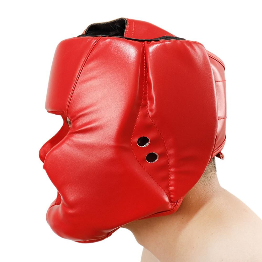 Kickboxing Head Gear for Adults/ MMA Training Spng Maal Arts Boxing Helmet - Red L