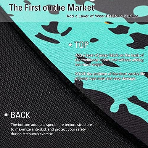 1pc Rubber Skipping Rope Mat 90x120cm Non-Slip Oval Anti-Wear Floor Mat