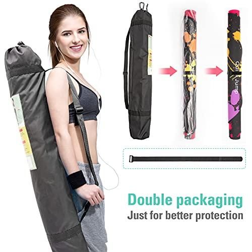 1pc Rubber Skipping Rope Mat 90x120cm Non-Slip Oval Anti-Wear Floor Mat