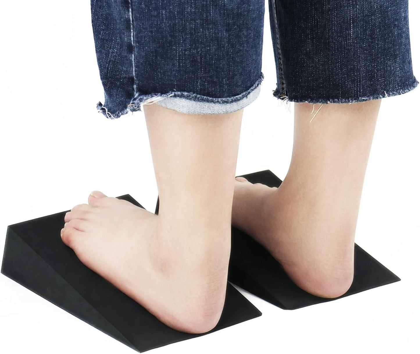 2 Pack Black EVA Foam Wedge Set for Yoga Calf Stretch Squat Incline Plate 9x6x2in