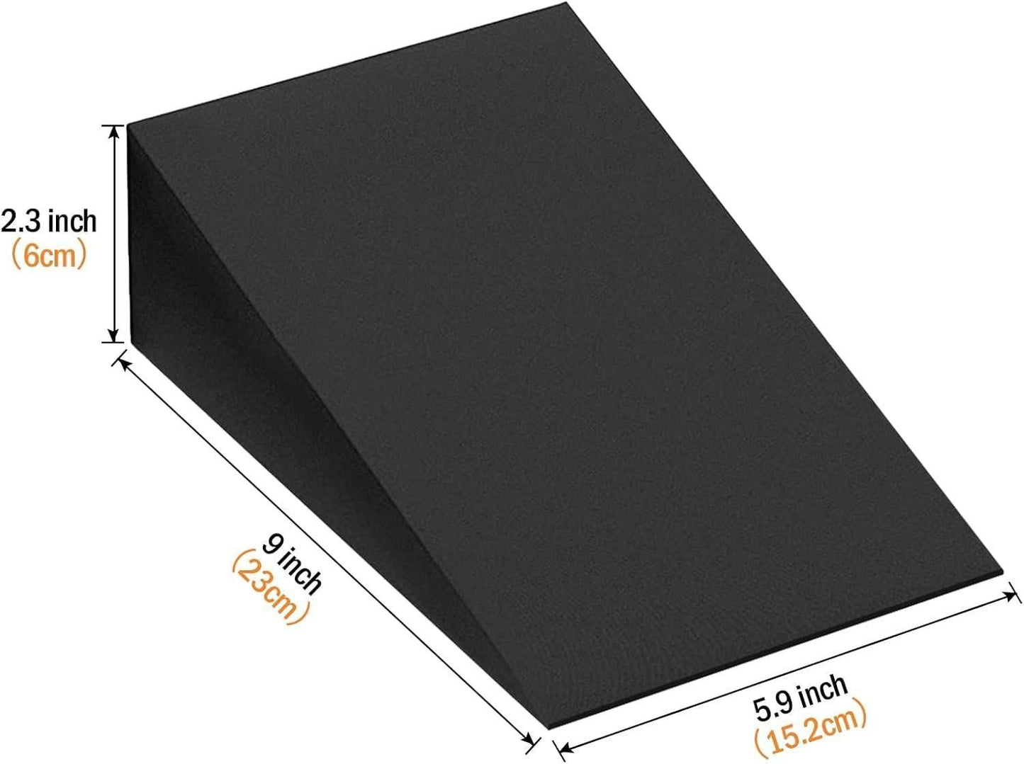2 Pack Black EVA Foam Wedge Set for Yoga Calf Stretch Squat Incline Plate 9x6x2in