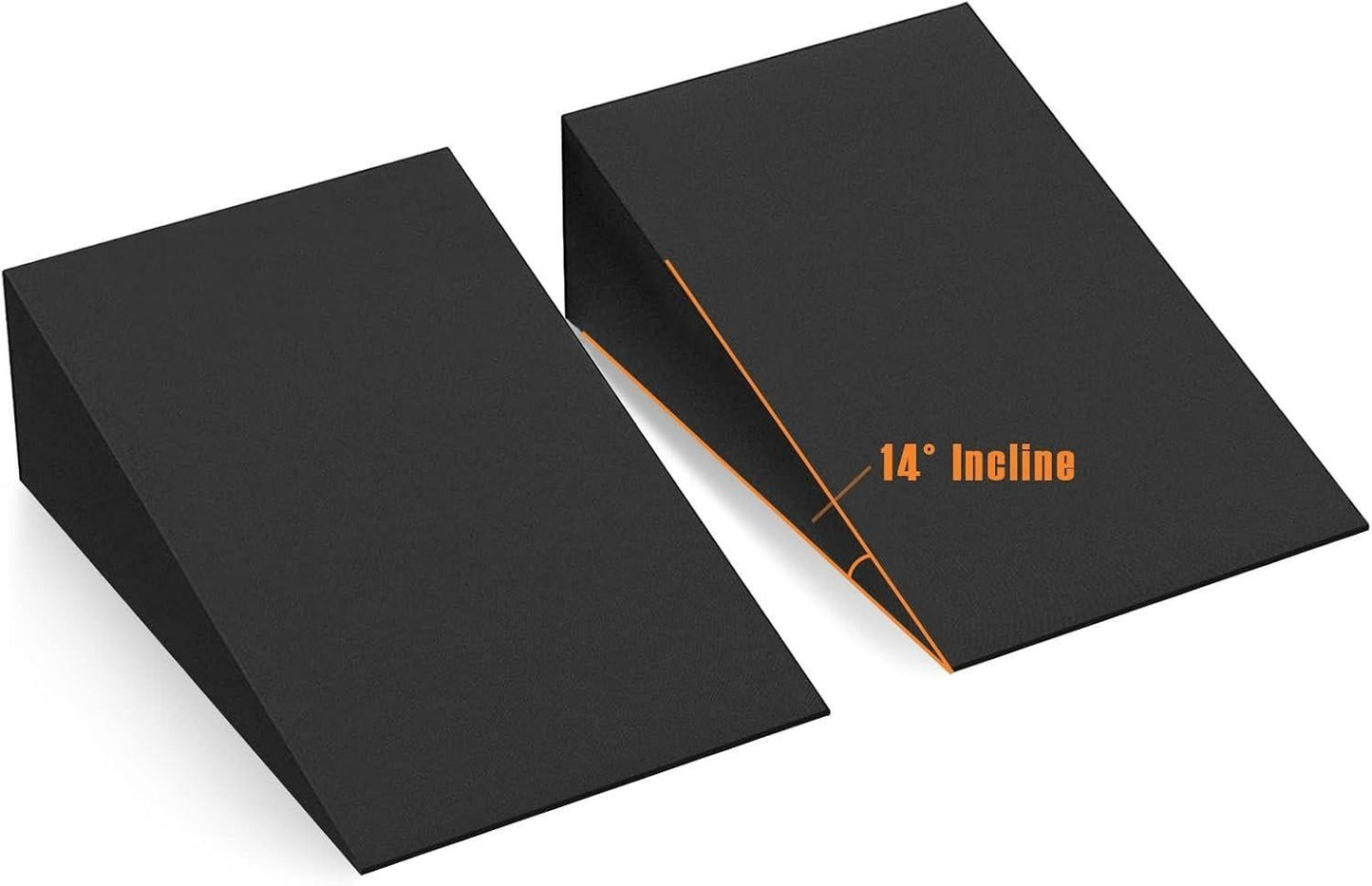 2 Pack Black EVA Foam Wedge Set for Yoga Calf Stretch Squat Incline Plate 9x6x2in