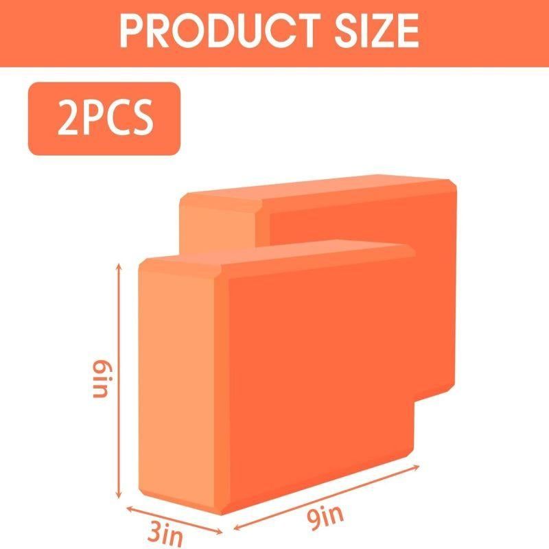 2Pcs Light EVA Yoga Block Stretching Training Brick Light Blue
