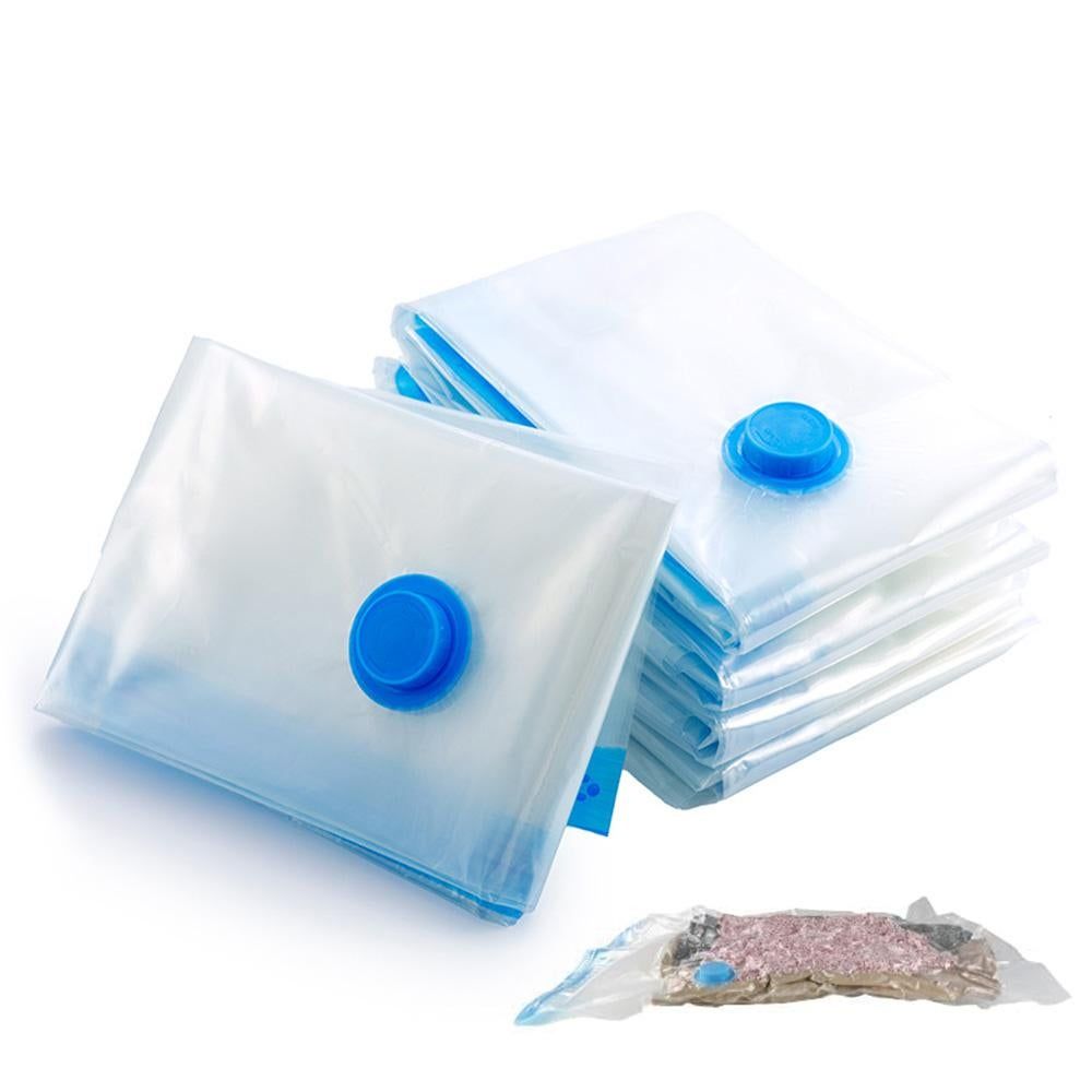 8 Pack Vacuum Storage Bags Space Saver Bags for Clothes Blankets with Valve - L