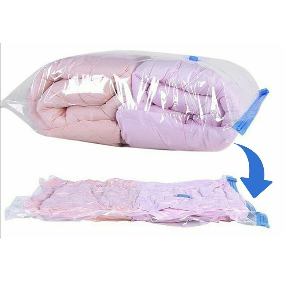 8 Pack Vacuum Storage Bags Space Saver Bags for Clothes Blankets with Valve - L