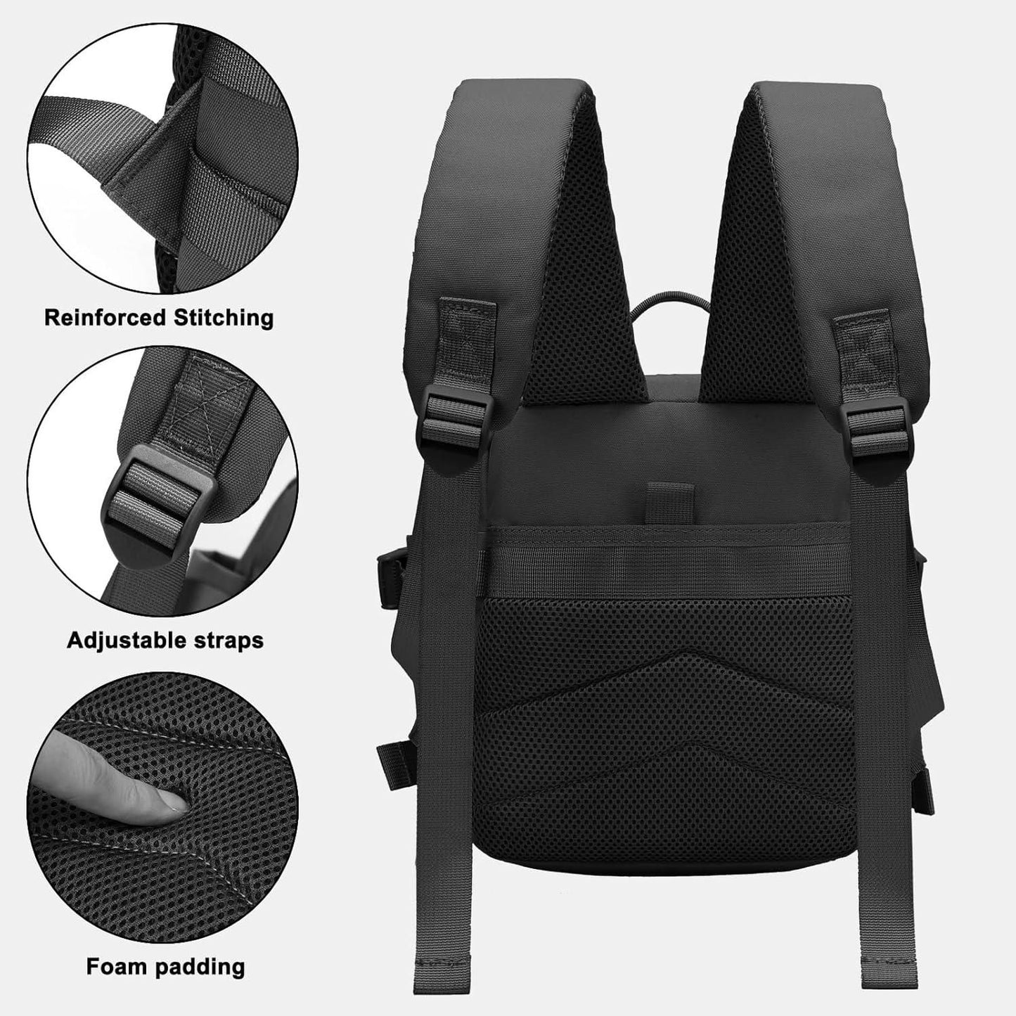 9L Multifunctional Mini Backpack For Men And Women Hiking Travel Sports Running (Black)