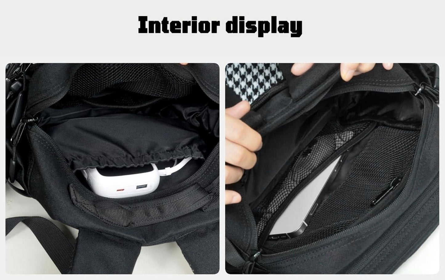 9L Multifunctional Mini Backpack For Men And Women Hiking Travel Sports Running (Black)