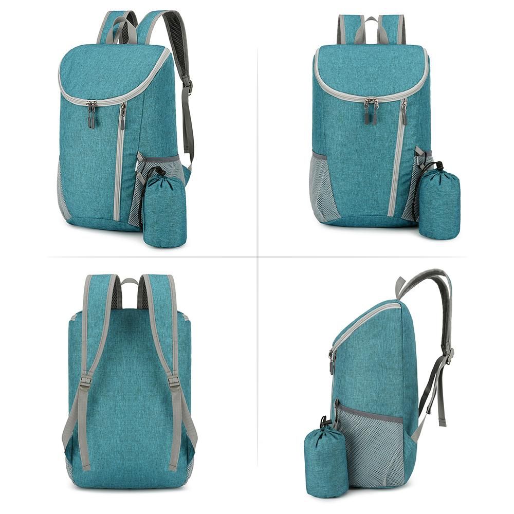 Large Capacity Foldable Lightweight Water-Resistant Sports Outdoor Gym Backpack (Light Grey)
