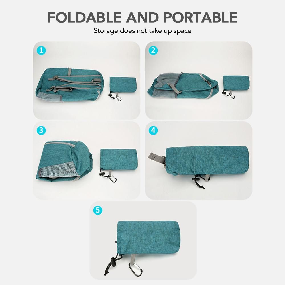 Large Capacity Foldable Lightweight Water-Resistant Sports Outdoor Gym Backpack (Light Grey)