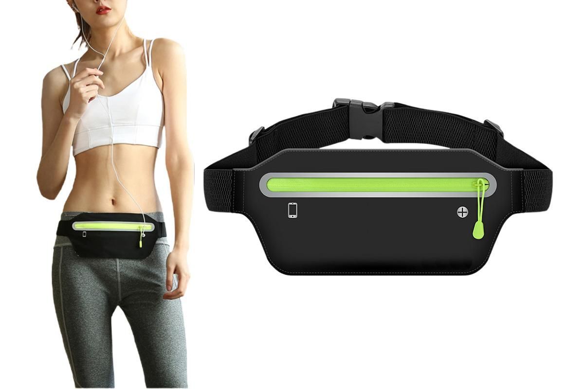 Fanny Belt Bag Waist Pack Crossbody Bags Bum Bag for Running Hiking Travel Workout Adjustable Strap -Black