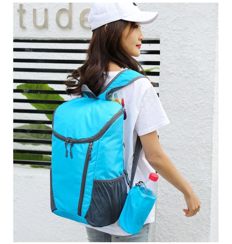 Sports Backpack Foldable Water Resistant Lightweight Bag for Camping Hiking Travel-Blue