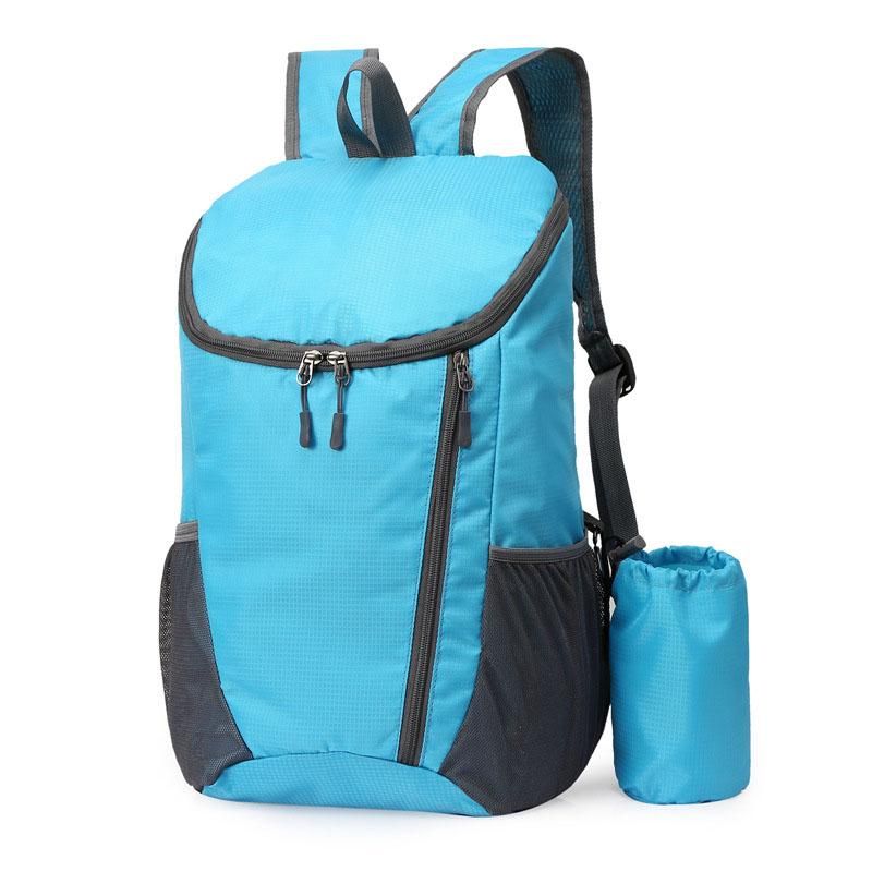 Sports Backpack Foldable Water Resistant Lightweight Bag for Camping Hiking Travel-Black