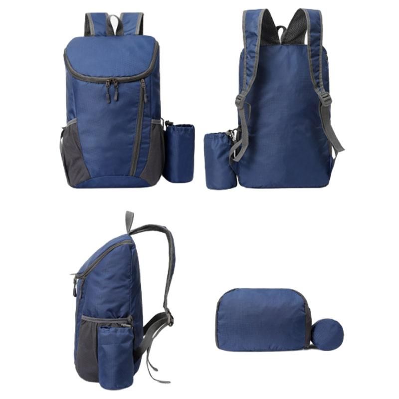 Sports Backpack Foldable Water Resistant Lightweight Bag for Camping Hiking Travel-Navy