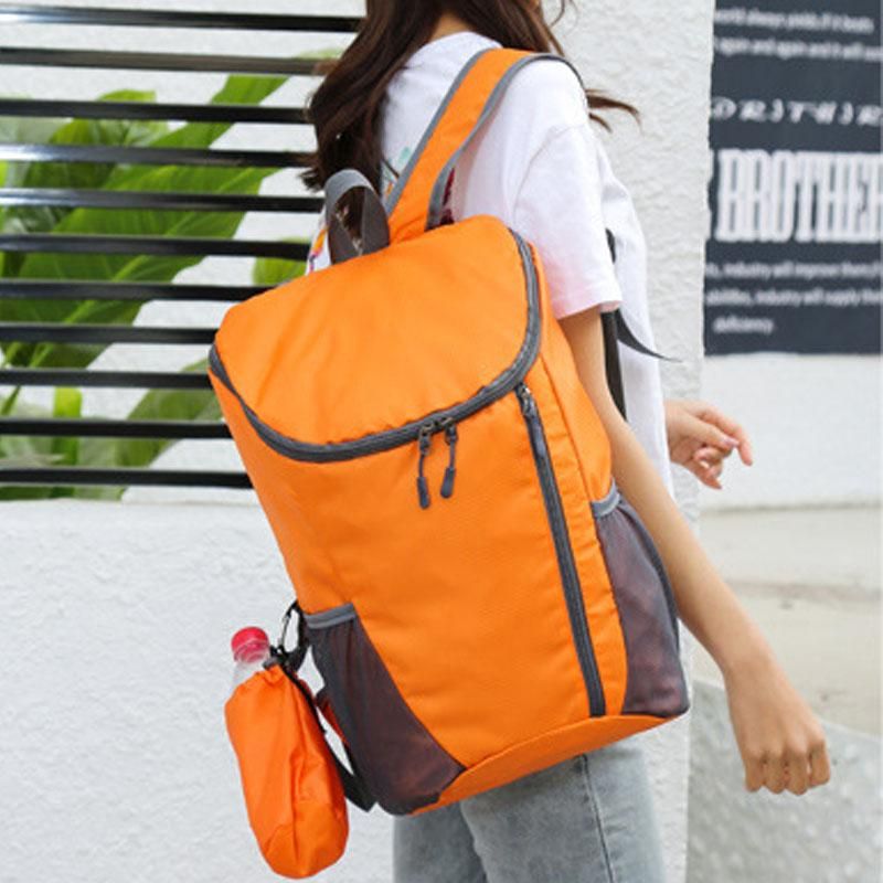 Sports Backpack Foldable Water Resistant Lightweight Bag for Camping Hiking Travel-Orange