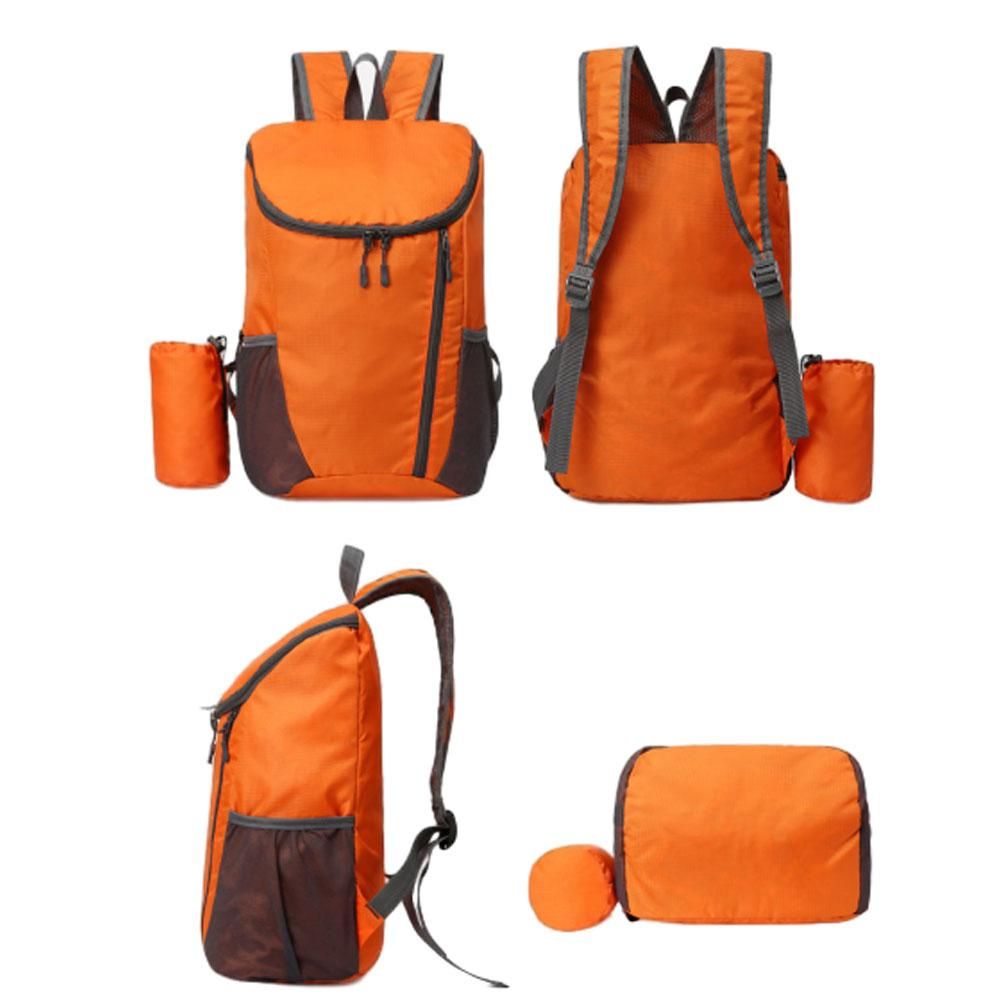 Sports Backpack Foldable Water Resistant Lightweight Bag for Camping Hiking Travel-Orange