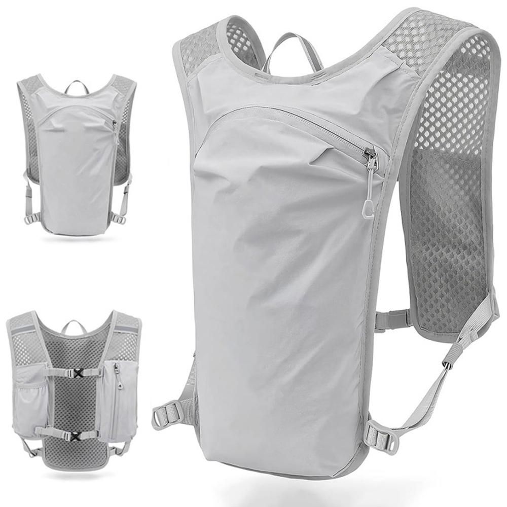 Hydration Backpack Vest for Cycling Running Hiking Breathable Sports Pack - Gray