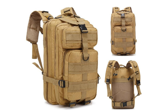 30L Military Backpack Tactical Hiking Camping Bag Rucksack for Outdoor Trek Travel -Khaki