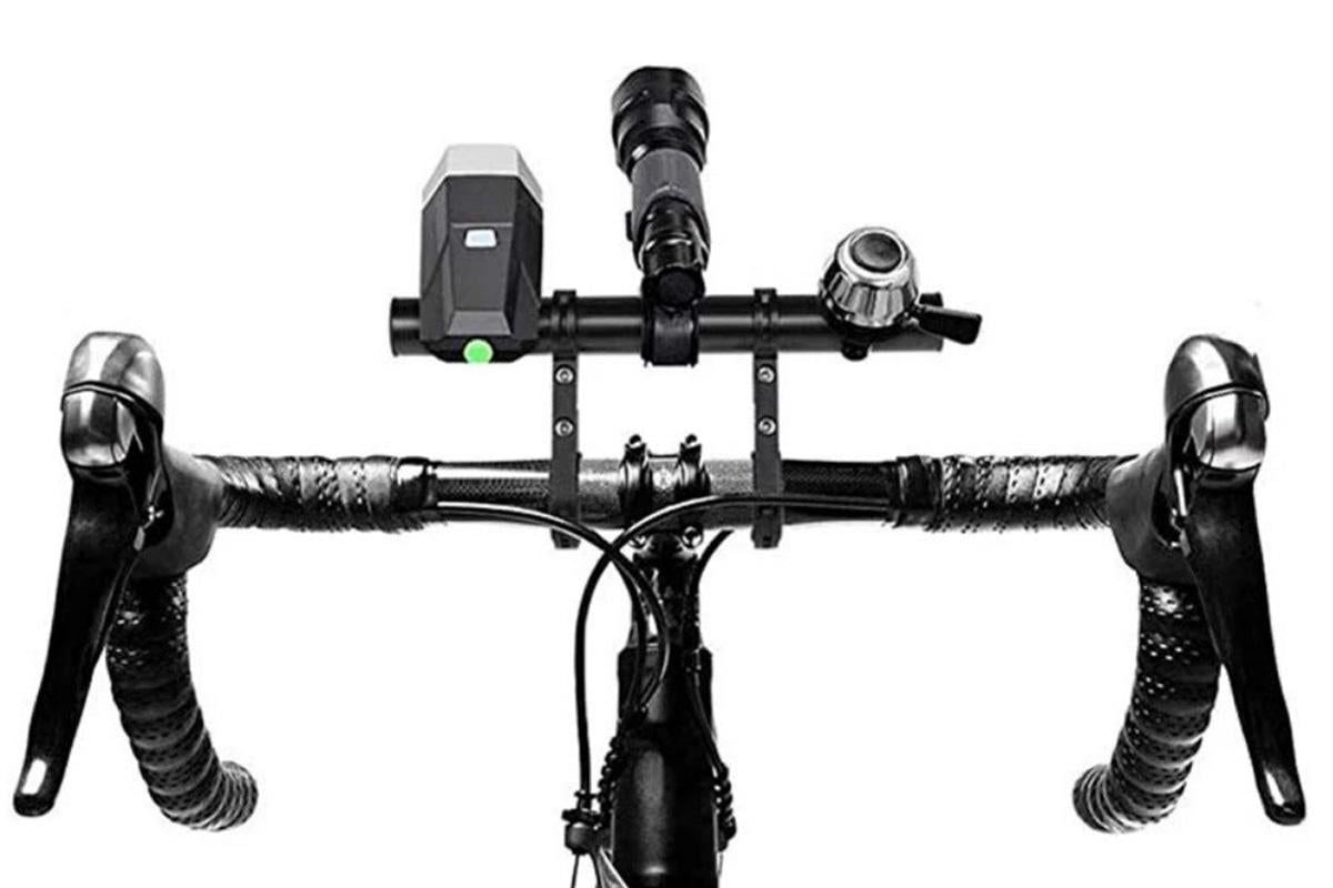 20cm Aluminum Alloy Bicycle Handlebar Extender Mount - Black