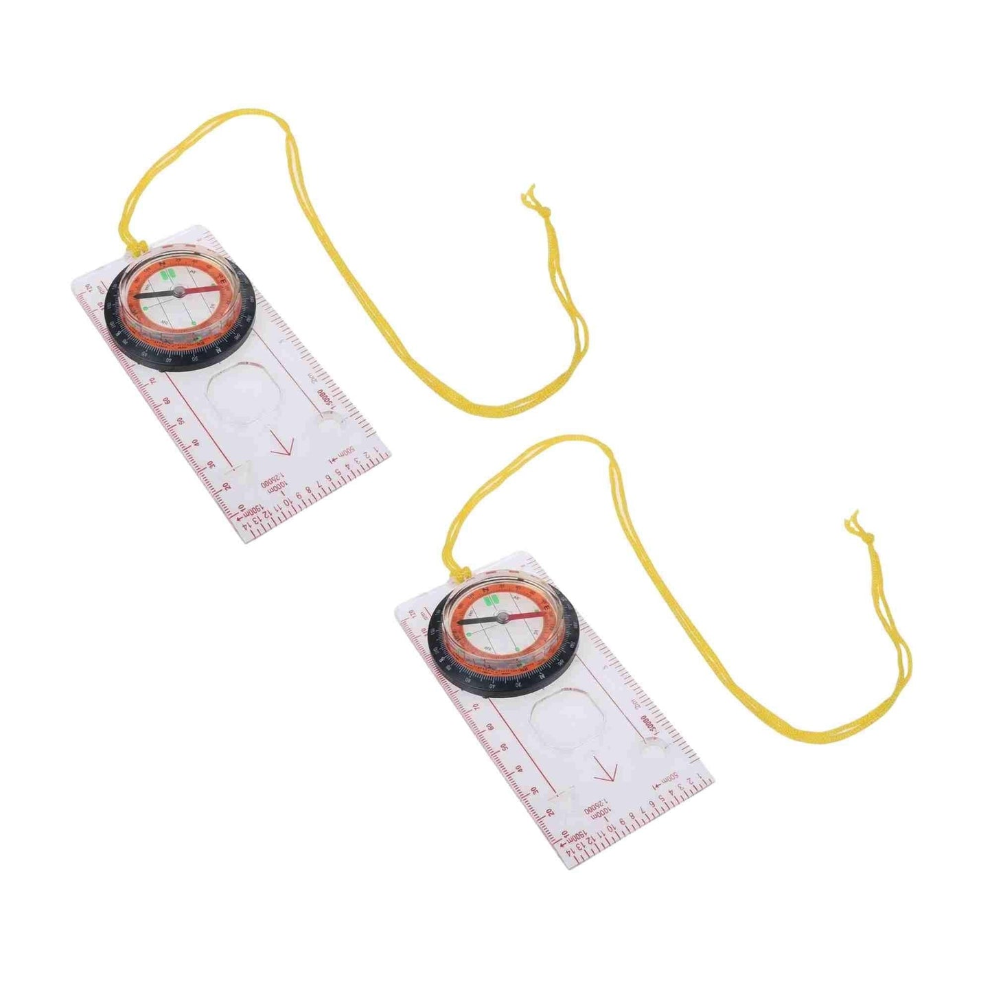 2X Orienteering Baseplate Compass Hiking Camping Map Lensatic Tactical Army Gear