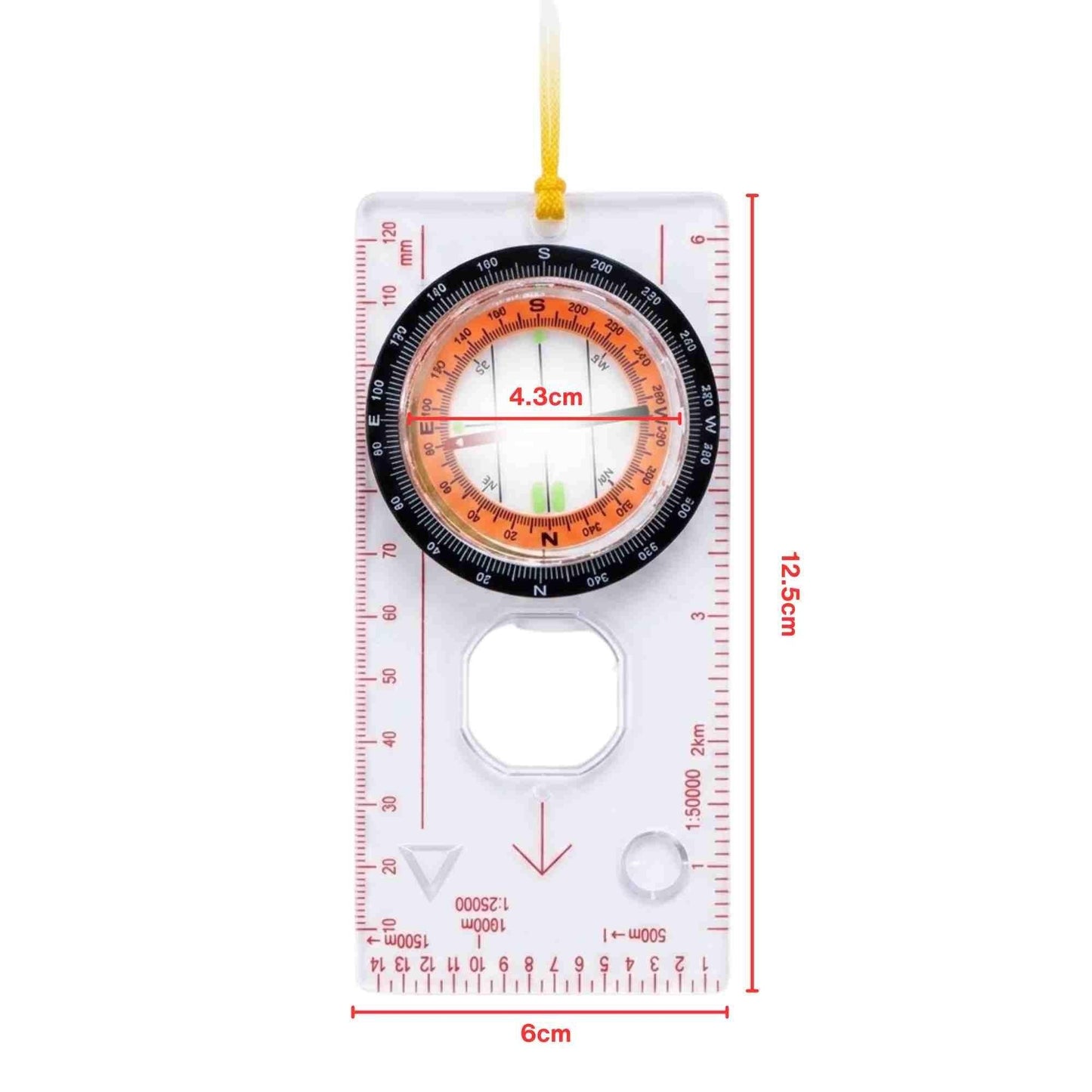 2X Orienteering Baseplate Compass Hiking Camping Map Lensatic Tactical Army Gear