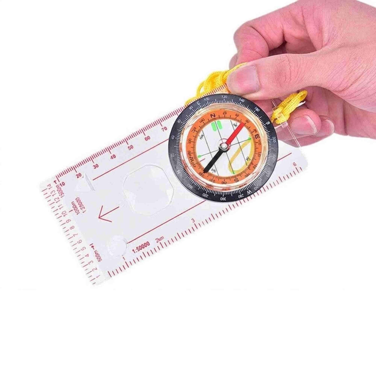 2X Orienteering Baseplate Compass Hiking Camping Map Lensatic Tactical Army Gear